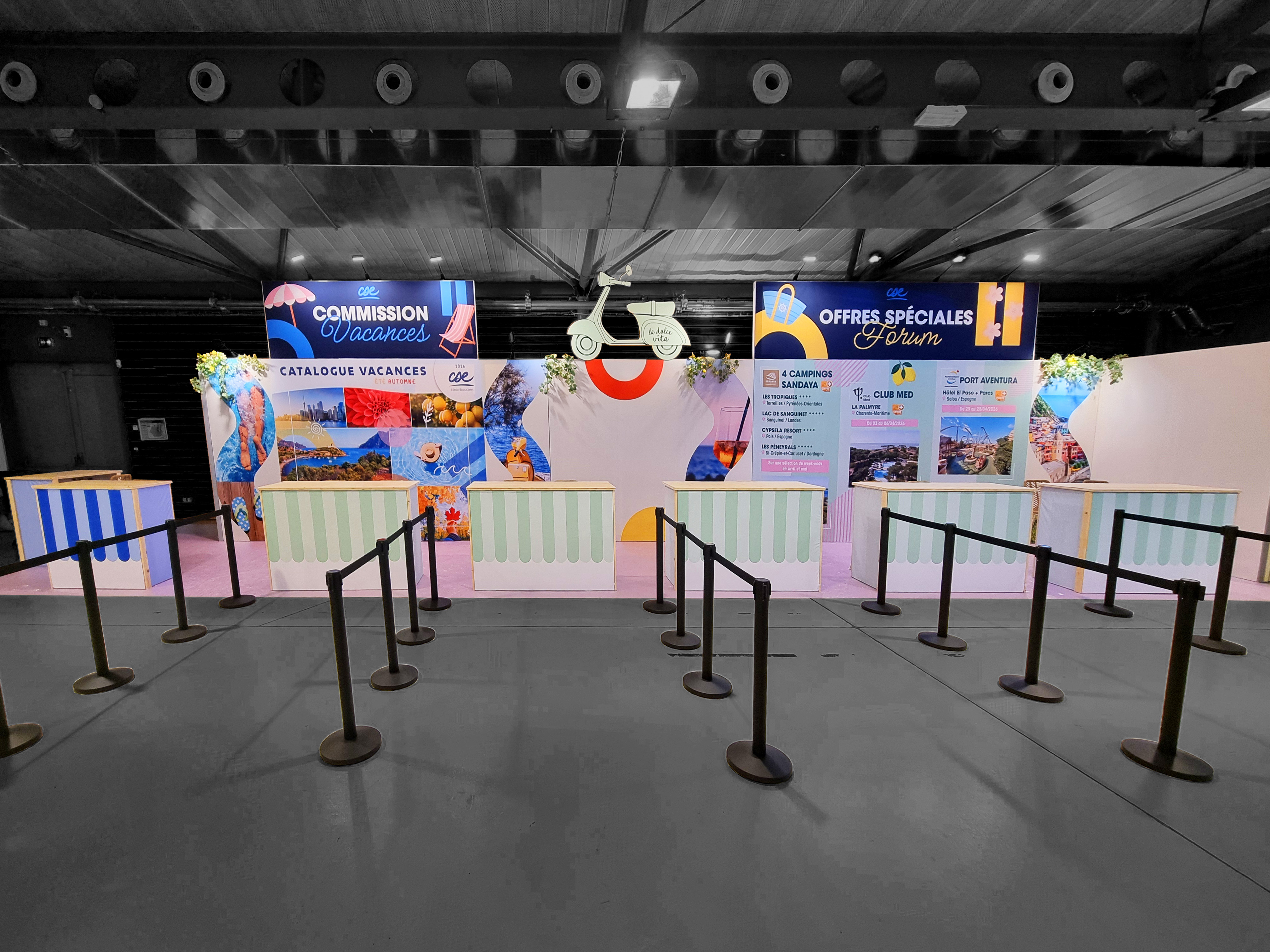 Salon réalisé pour le CSE d'Airbus à Toulouse par le standiste sur mesure Pitxuevent.