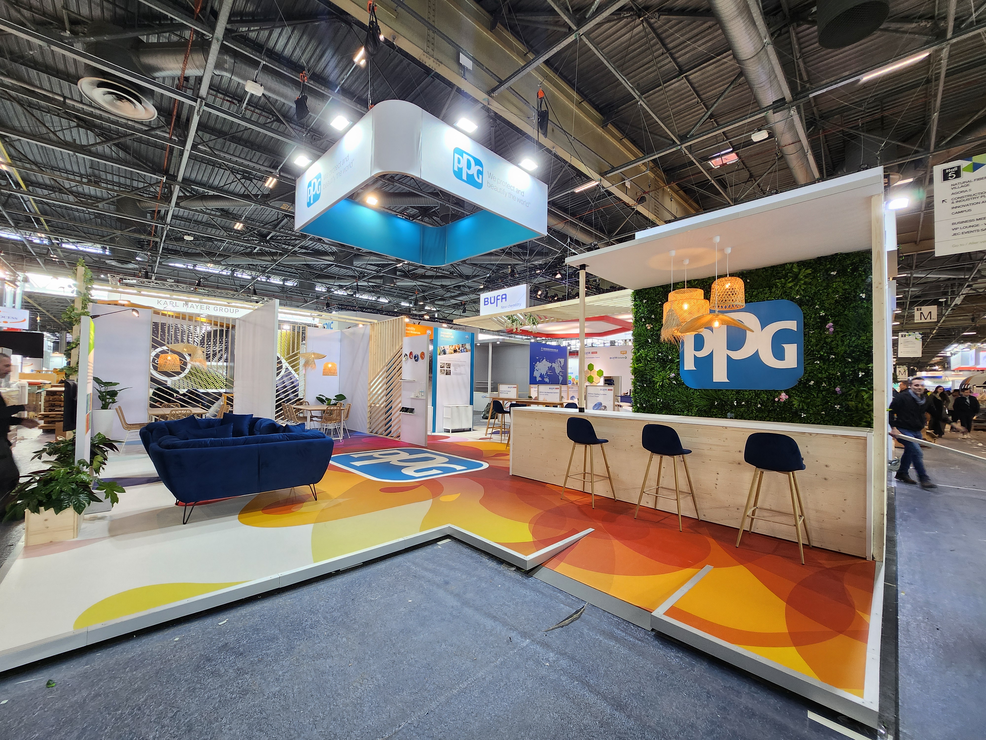 Stand de PPG au salon JEC World 2024 à Paris