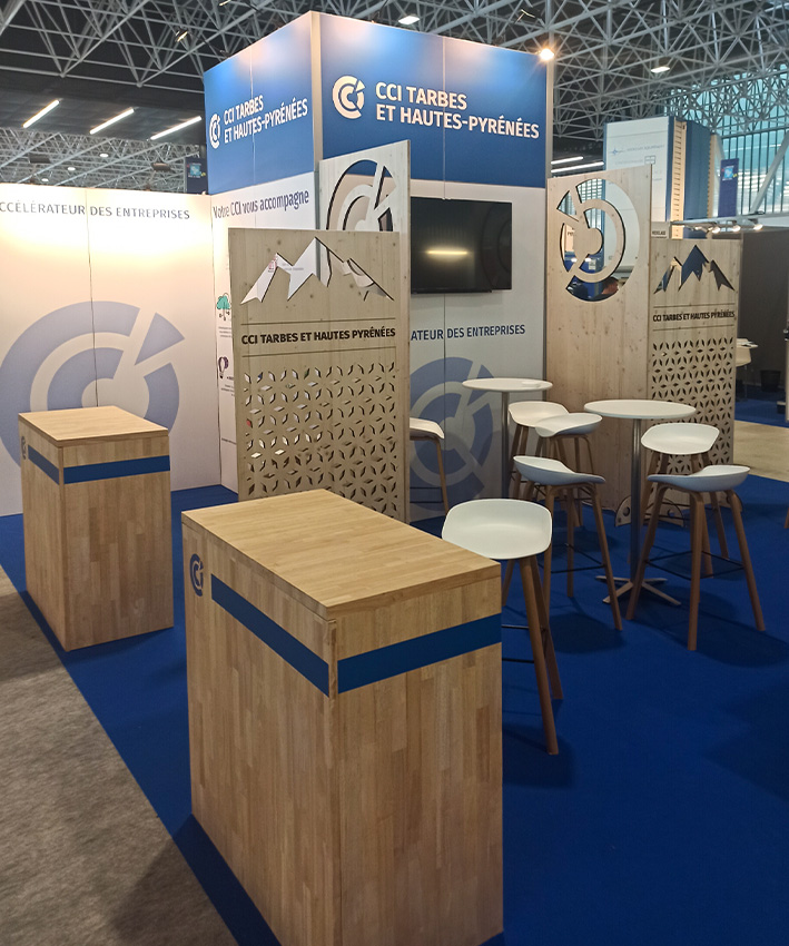 Stand de la CCI de Tarbes et Hautes-Pyrénées pour le salon du SIANE en 2022