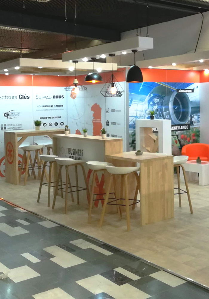 Stand du département 77 Seine-et-Marne pour le SIMI, le salon de référence de l'industrie immobolière française