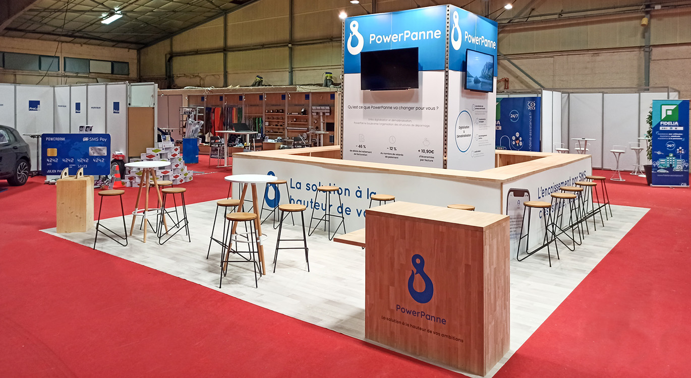 Stand de PowerPanne au salon du dépannage à Albi en 2021